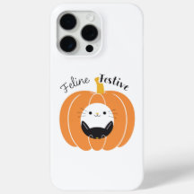 Capa de telefone de Gatos de Pumpkin Festivos Feli