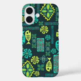 Capa de telefone de Ícones de Peixe e Flor Havaian