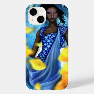Capa de telefone de ilustração da sereia do concei