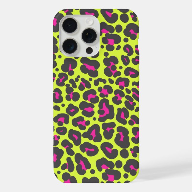 Capa de telefone de Impressão Neon Leopard (Verso)
