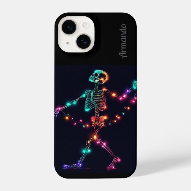Capa de telefone de luzes de Natal personalizadas (Verso)