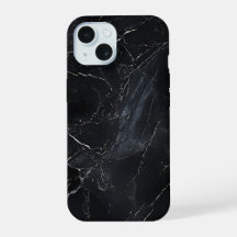 Capa de telefone de mármore preto elegante