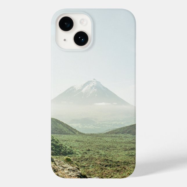 Capa de telefone de montanha com neve pacífica (Verso)