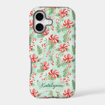 Capa de telefone de Natal personalizada com hortel