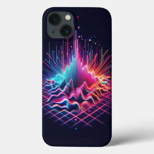 Capa de telefone de onda sonora digital Cyberpunk