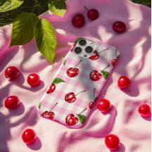 Capa de telefone de padrão de Xadrez de Gingham Ro