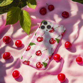 Capa de telefone de padrão de Xadrez de Gingham Ro