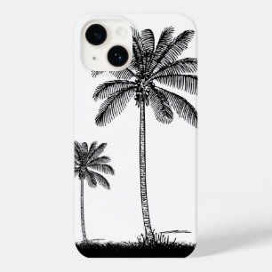 Capa de telefone De Palmeiras Tropicais Preta E Br