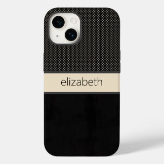 Capa de telefone de pontos pretos personalizados