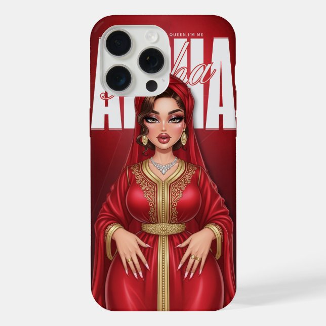 Capa de telefone de Rainha Diva Personalizada em M (Verso)