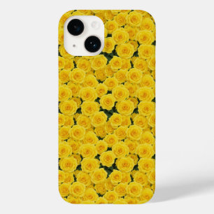 Capa de telefone de Rosas Amarelas Pequenas Brilha