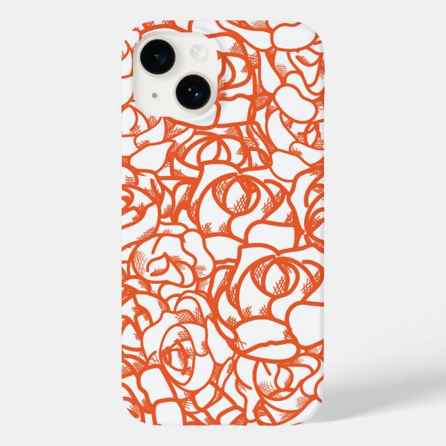 Capa de telefone de Rosas laranja (Verso)