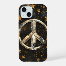 Capa de telefone de Símbolo de Paz de Starry Night