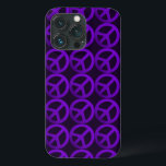 Capa de telefone de Sinal de Paz Roxo<br><div class="desc">Caixa de telefone celular com padrão de paz em roxo.</div>