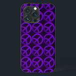 Capa de telefone de Sinal de Paz Roxo<br><div class="desc">Caixa de telefone celular com padrão de paz em roxo.</div>