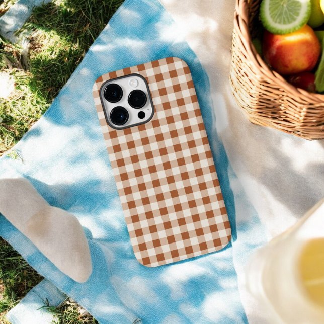 Capa de telefone de Xadrez de Búfalo Castanho para (Criador carregado)