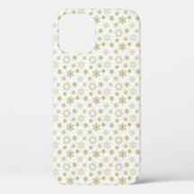 Capa de telefone Design ouro do Floco de Neves do