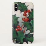 Capa de telefone dez do azevinho do natal vintage<br><div class="desc">design por www.etsy.com/Shop/VanityFlairDesign</div>