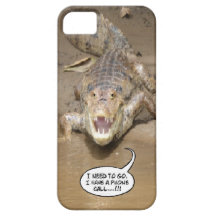 Capa de telefone do balão do texto do caimão