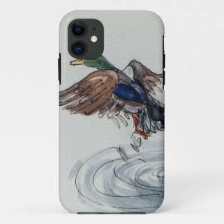 capa de telefone do iPhone 5 com aguarela do pato