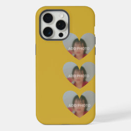 Capa de telefone Dourada de Fotos do Coração