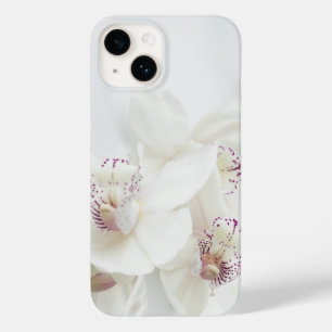 Capa de telefone Elegante de Orquídeas Brancas e R