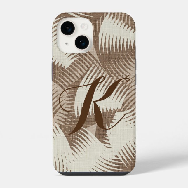 Capa de telefone Elegante Monograma Simples (Verso)