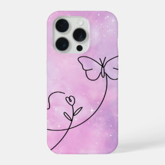 Capa de Telefone Estética com Borboleta Rosa e Cor