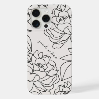 Capa de telefone Estética Floral Mínima da cinza