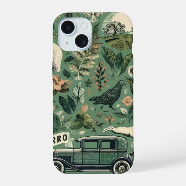 Capa de Telefone Evergreen - Design Natureza e Ret (Verso)