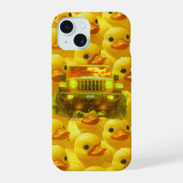 Capa de telefone exterior 4x4 de pato amarelo