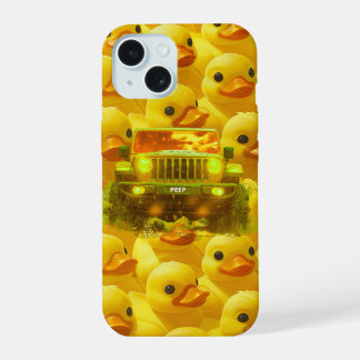 Capa de telefone exterior 4x4 de pato amarelo