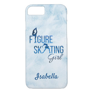 Capa de telefone Figura patinando linhas azuis