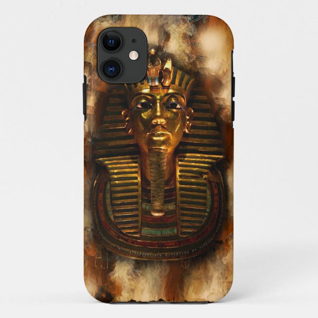 Capa de telefone flamejante do Pharaoh Tutankhamun (Verso)