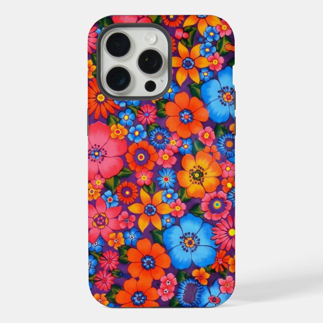 Capa de Telefone Flor de Amor Hippie (Verso)