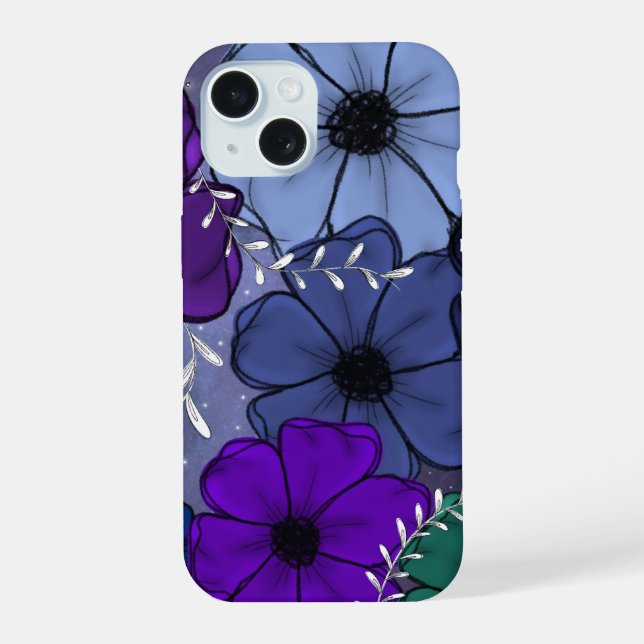 Capa de telefone floral (Verso)
