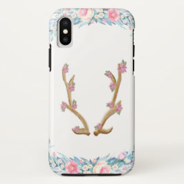 Capa de telefone floral bonito do Antler dos alces