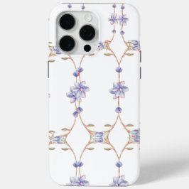 Capa de telefone floral branca