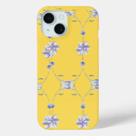 Capa de telefone floral brilhante