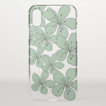 Capa de telefone Floral Clear iPhone X
