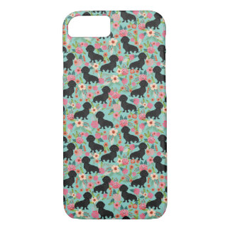 Capa de telefone floral de Doxie - doxie preto -