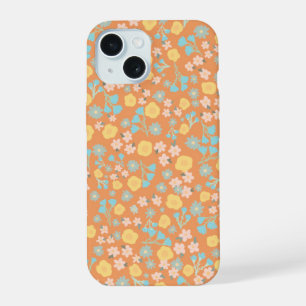 Capa de telefone floral laranja