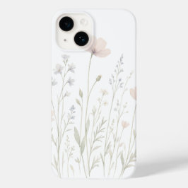 Capa de telefone floral Meadow estilo botânico