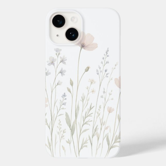 Capa de telefone floral Meadow estilo botânico (Verso)