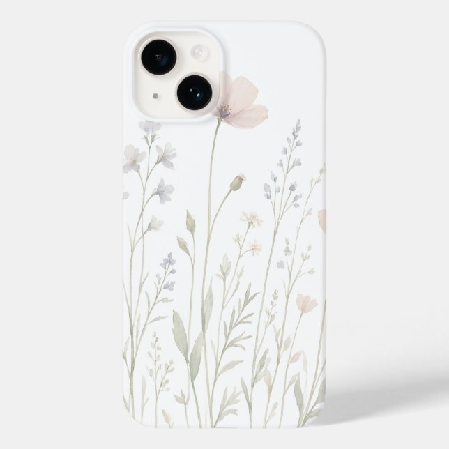 Capa de telefone floral Meadow estilo botânico (Verso)