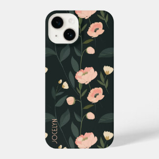 Capa de telefone floral personalizada