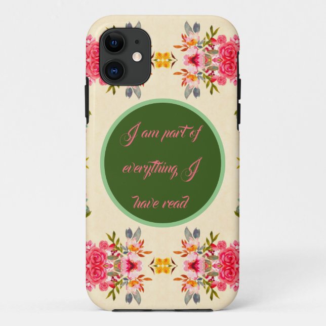 Capa de telefone Floral Personalizada (Verso)