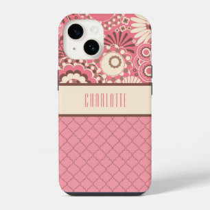 Capa de telefone Floral Rosa Personalizada