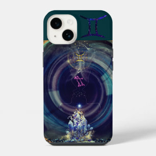 Capa de telefone Gemini, azul
