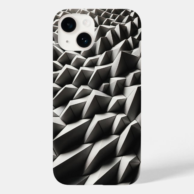 Capa de Telefone Geométrica 3D Branca Moderna - Mi (Verso)